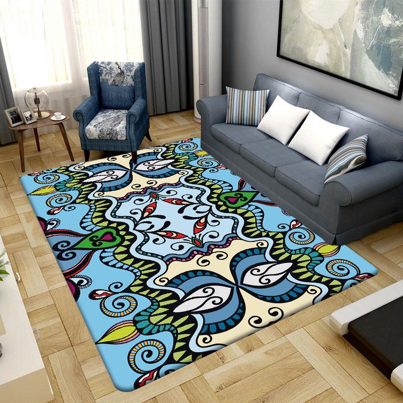 Carpet Living Room Bedroom Non-slip Rug Bohemian Moroccan Ethnic Doormat Gypsy Home