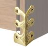 5Pcs Metal Corner Guards, Solid Brass Double-Sided Bumpers, Home Baseboard Angle Protectors, Pure Color Brass Skating Corners