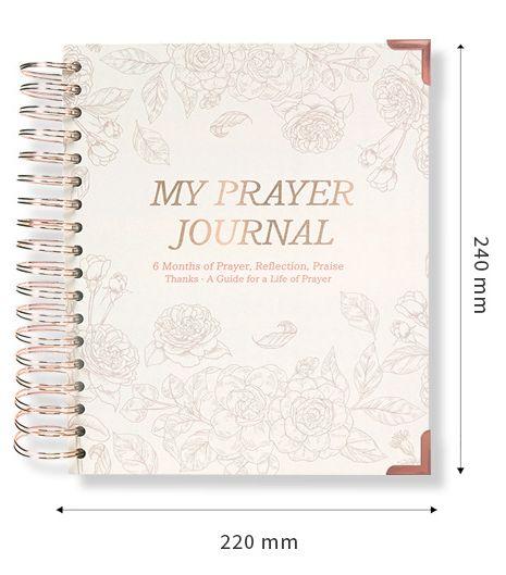 Custom Christian Prayer Journal Women Inspirational Bible Study Notebook Spiral Binding Eco-Friendly 100g Premium Gift (Pink,240*220mm(cover)&B5) розовый