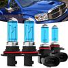 Halogen Headlights Fit For Dodge Ram 2002-2007 Headlight Bulbs,9007/HB5 High/Low Beam + 9006/HB4 Fog Light Bright Light Combo,Plug And Play,Pack of 4