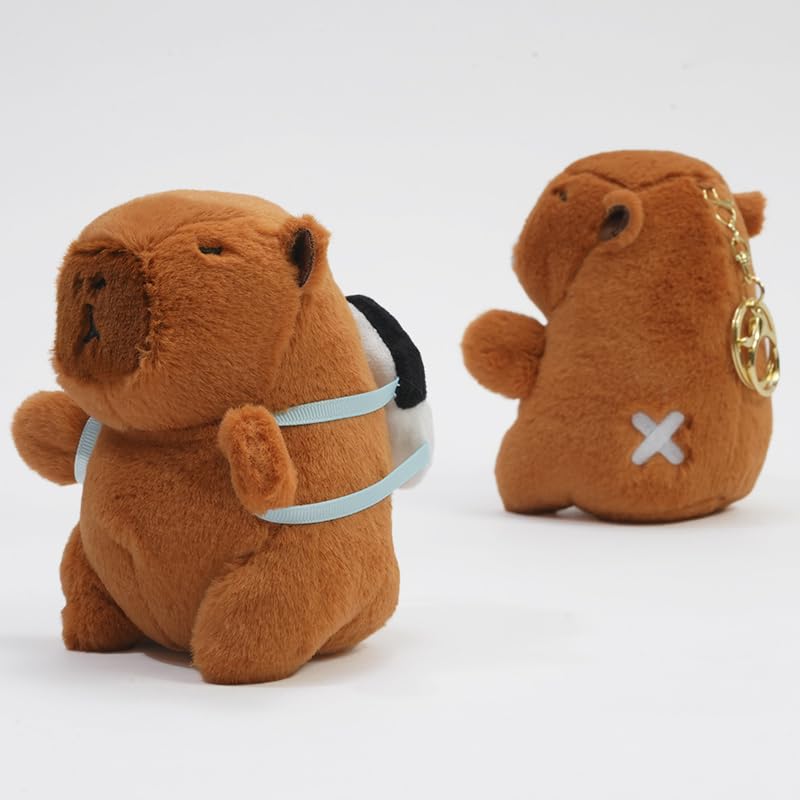 Clearstone Capybara Plush Keychain, Chavimaru Sushi, 18.5cm, Brown