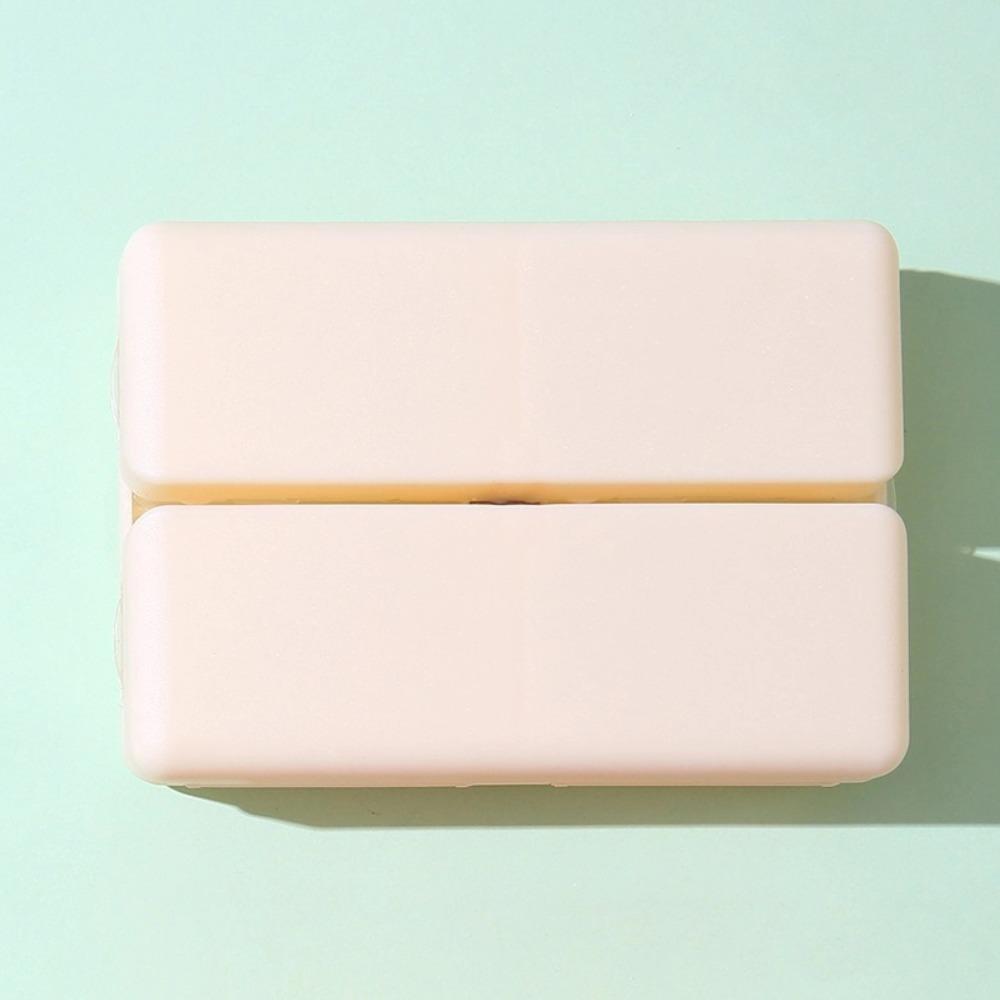 

New Weekly Mini Portable 7 Grids Pill Box Cases Daily Travel Organizer Storage Small Container for Vitamins Fish Oils Medicine бежевий