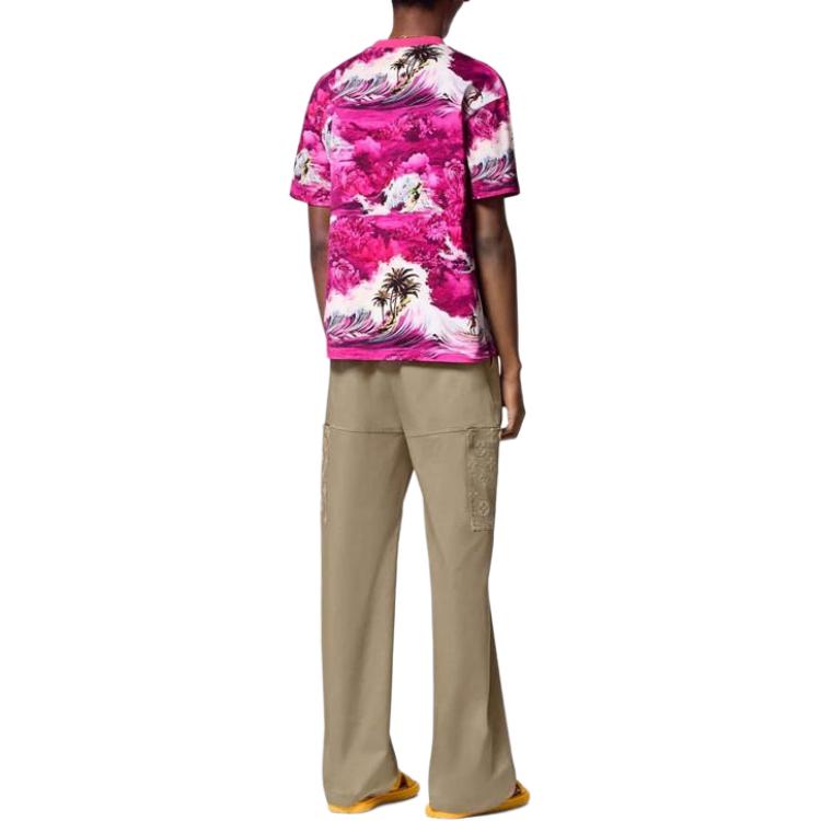 Louis Vuitton Printed Short Sleeved Cotton T Shirt 1AFR56