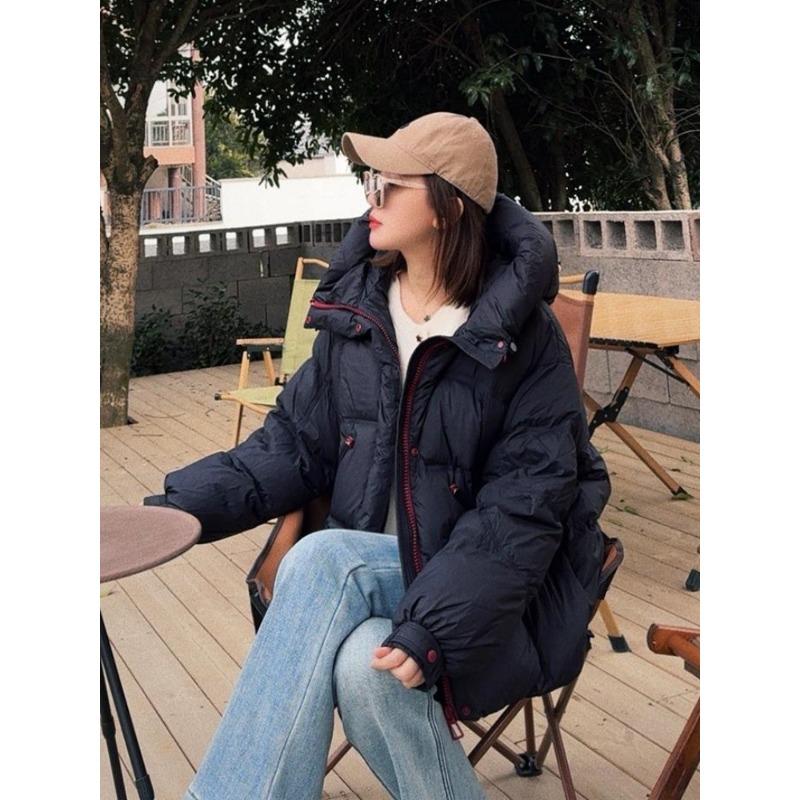 New Winter Hooded Cotton Coat for Women, Light Luxury Cloud-like Design, Short Thickened Jacket