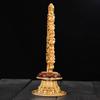 Tibetan Pagoda Trees Alloy,Tantric Golden Eight Auspicious Trees Buddhism Handicraft , Nepal Altars Desktop Decorative, 20 Cm