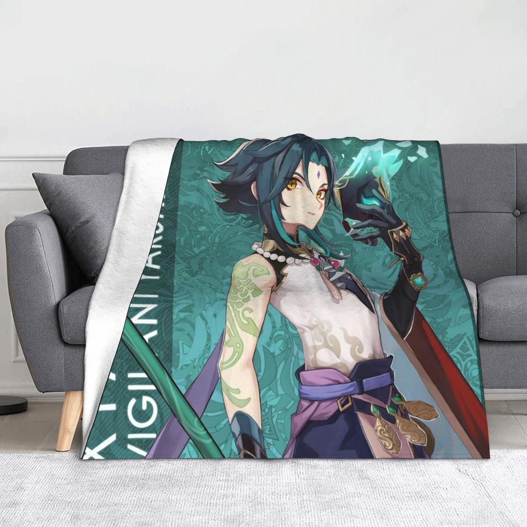 Gorou Genshin Impact Game Blanket Fleece All Season  Multi-function Soft Throw Blankets for Home Couch Plush Thin Quilt