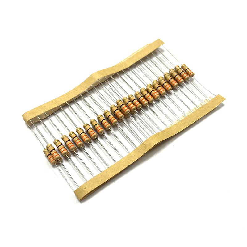 20pcs 1W Carbon Film Resistor 3.3 3.6 3.9 33 36 39 330 360 390 Ohm R K 5% Resistance 3R3 3R6 3R9 3.3K 33K 39K 0.1R-3M