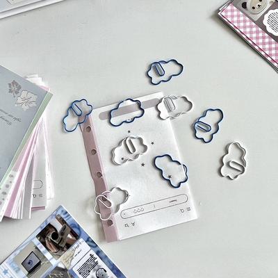 Хмарні скріпки Вишукані металеві скріпки Креативні милі свіжі мультяшні скріпки Закладка для прикраси