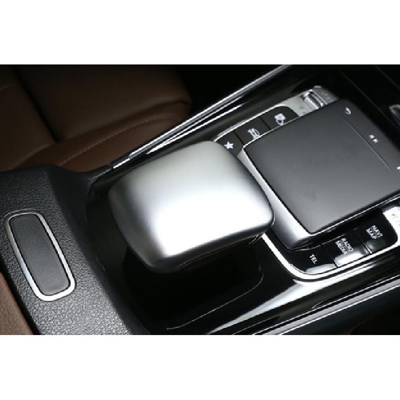 Car Central Console Gear Shift Knob Cover For Benz GLA W156 20- Matte Silver