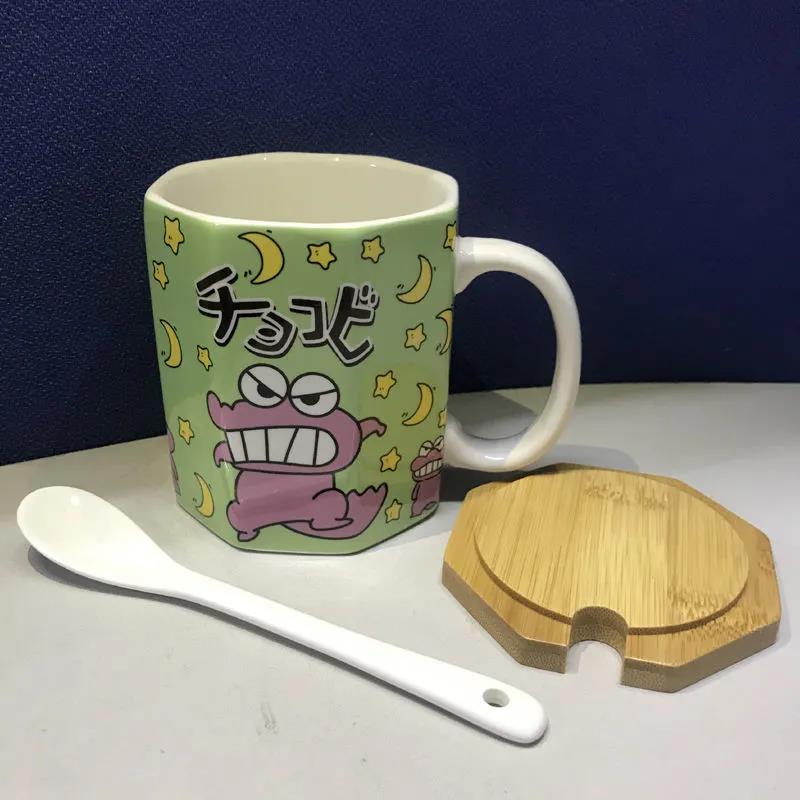 

Керамическая чашка с рисунком из мультфильма, чашка для воды, студенческая чашка, кружка, японский карандаш S n-chan, динамический Супермен, милый подарок на день рождения