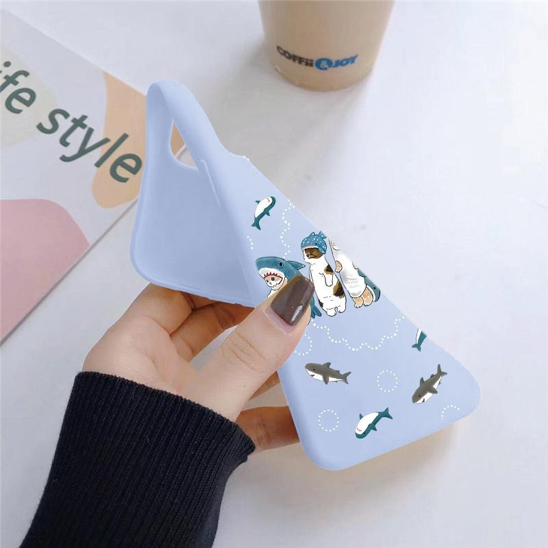 Cute Cat Case For iPhone Samsung A55 S24 FE S25 M35 A06 Xiaomi Redmi Note 13 Pro 14C Huawei Honor 200 Realme Shockproof Anti-Scratch Matte Phone Cover