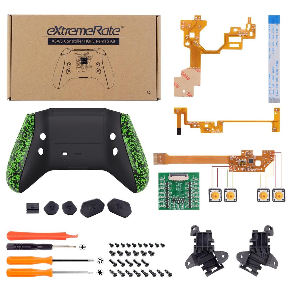 eXtremeRate Programmable Remap Kit for Xbox Series Upgrade Board for Xbox Core Controller with Redesigned Back Side and Rear Buttons X/S Controllers,