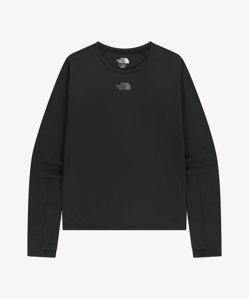 Noseupeiseu Nt7Tr81J Women'S Step Up Long Sleeve Round Neck T-Shirt Black
