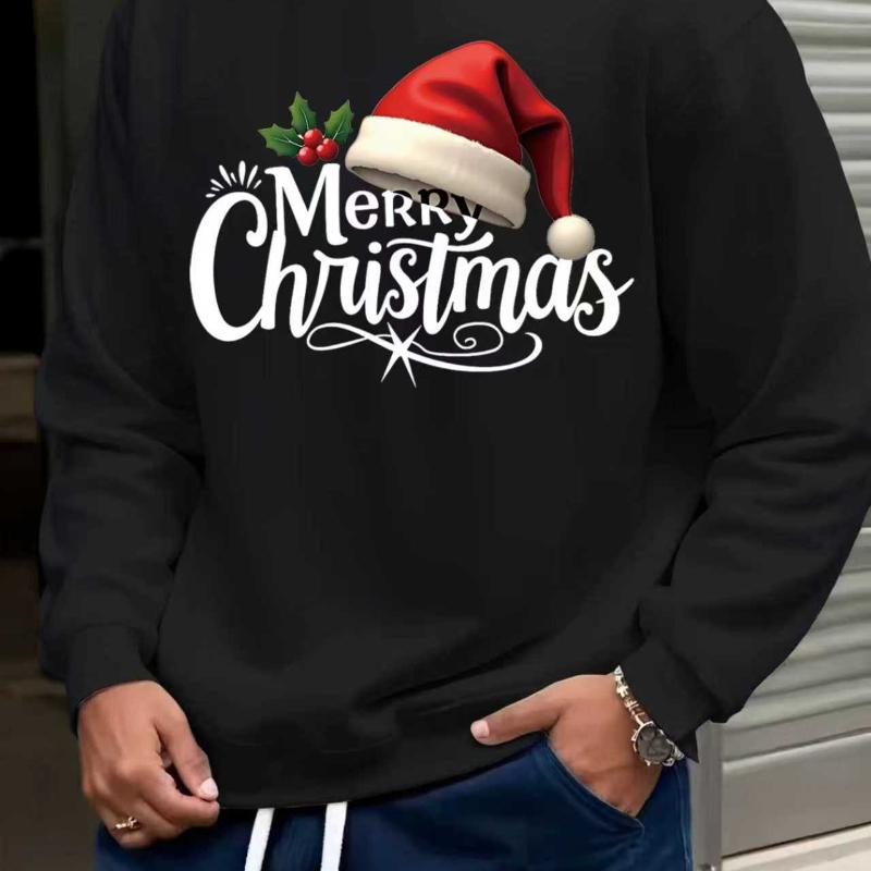 

Santa Claus Funny Expression Crew Neck Sweatshirt - Festive Atmosphere Maker XXL абрикосовый