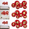 Traditional Festive Folding Fans Chinese New Year Wall Decorations Paper Blessing Ornament for Family Party Home Supplies