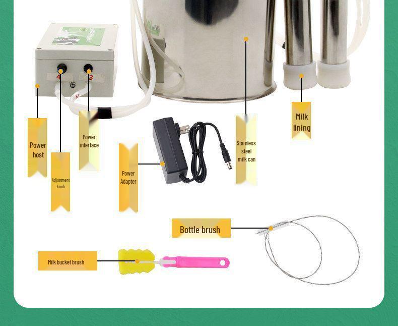 Portable Electric Pulse Milking Machine for Cows and Sheep