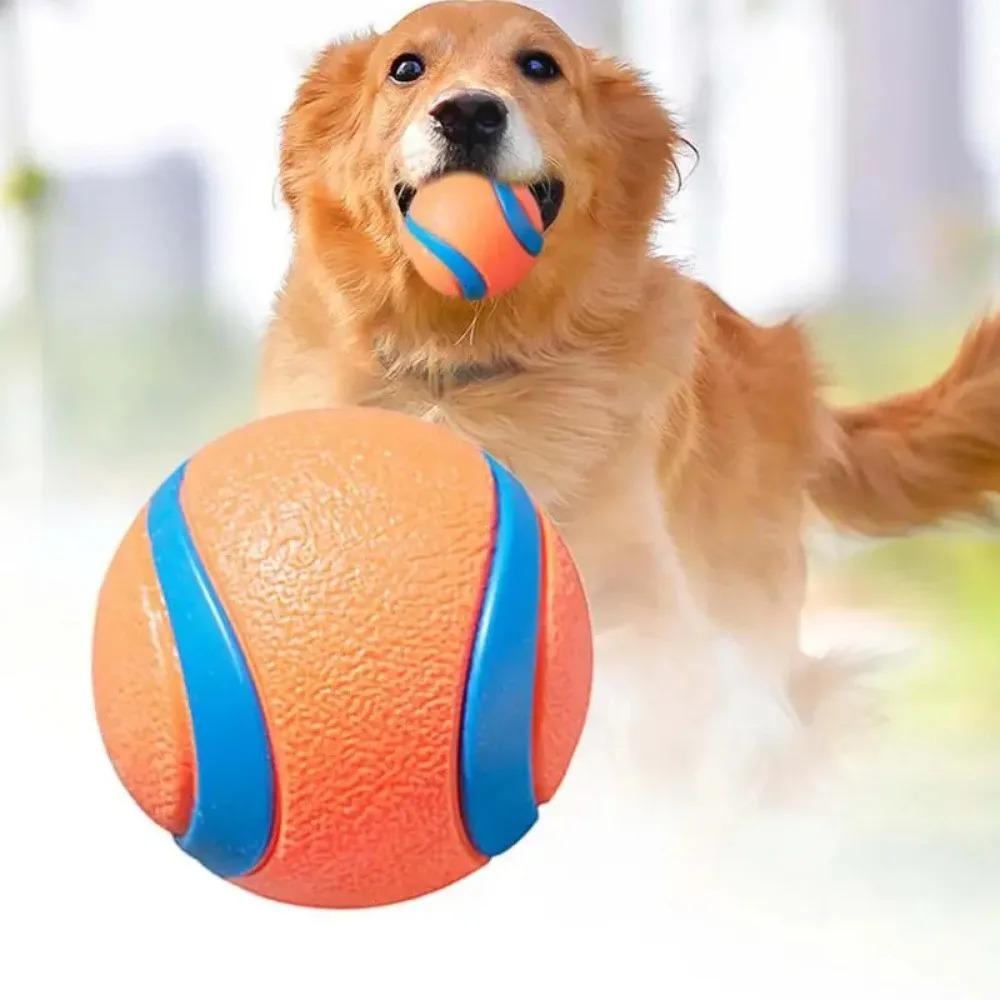 Dog Toy Ball Solid Elastic Fetch Chew Ball, Tough Durable Jumping Interactive Design, Bite Resistant High Elastic Pet Supplies