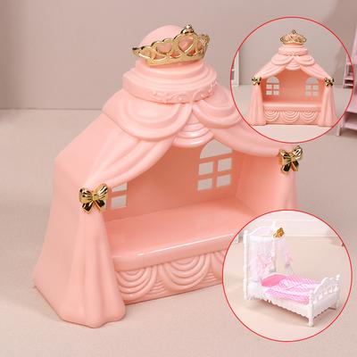 1/12 Dollhouse Mini Princess Bed Bedroom Furniture for Dolls House Decoration and Pretend Play Toys Beautiful Design