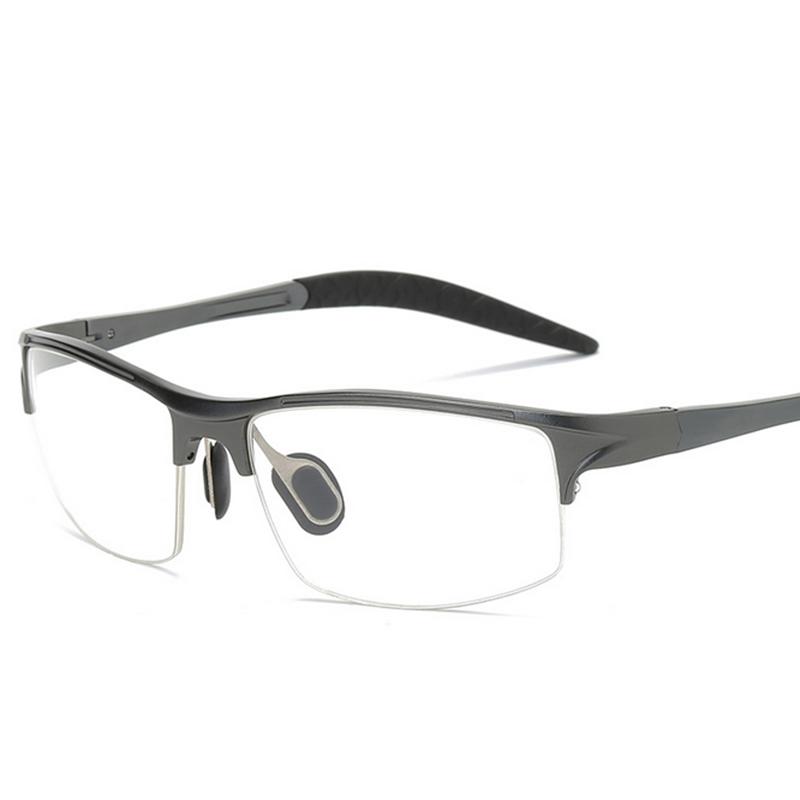 

Sport Half Frame Square Prescription Glasses Nearsighted Aluminum Magnesium 8177 Myopia Spectacles Diopter 0 -0.5 -0.75 To -6 Myopia -1.5