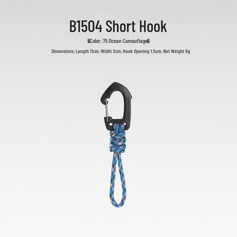 Sju-strängad Paracord Nyckelring Lanyard: Anti-förlust, Utomhuscamping, Multifunktionell med Karbinhake & Snabbspänne.