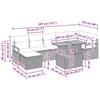 Garden Dining Set with Cushions 8 pcs Grey and Brown