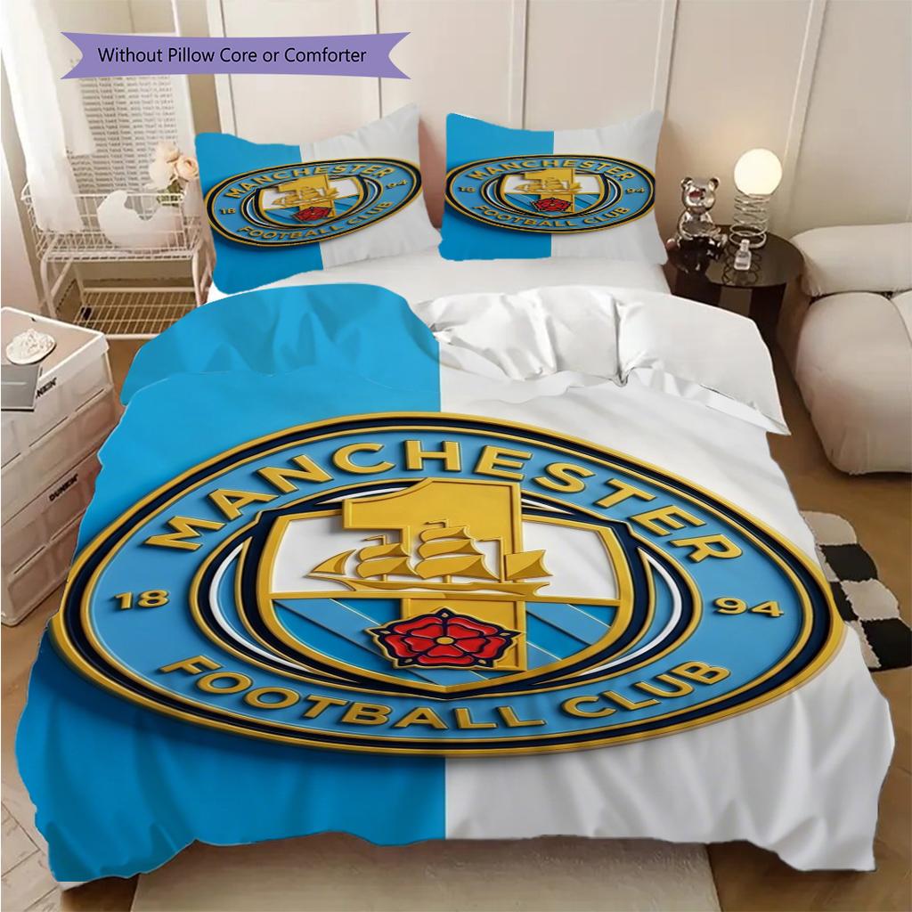 Manchester Legacy Three-piece set (1 * duvet cover + 2 * pillowcase, without core) 2DFlat Soft and comfortable Duvet cover and pillowcase Bedding set