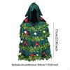 Christmas Tree Costume for Women Hooded Cloak Shawl Masquerade Festival Xmas