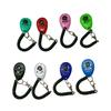 Oval Clicker Dog Training Device with Rope and Black Button
