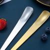Cake Dessert Scoop Flat Tea Stirring Ice Cream Spoon Flatware Integrated Metal Smooth Edge Long Handle Picnic Ladles