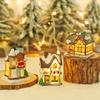Christmas Luminous House Ornaments Micro Landscape Villa Resin Handicraft Xmas Gifts For New Year Decor