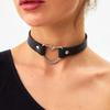Pu Leather Heart Choker - Adjustable Gothic Necklace - Punk Collar Gift For Women
