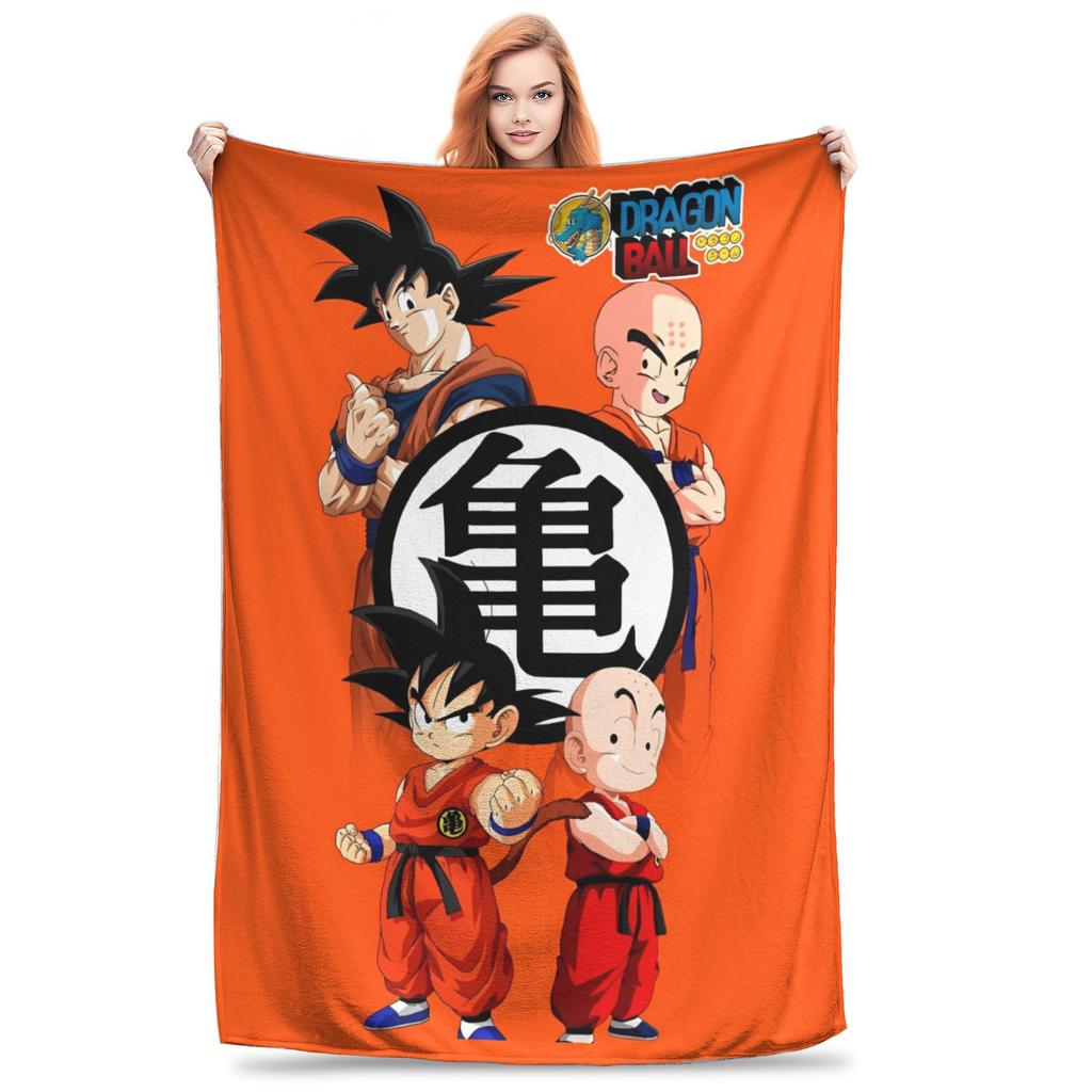 Dragon Ball Z Flannel Throw Blankets Japan Cartoon Blanket for Bedding Car Super Warm Bedspread
