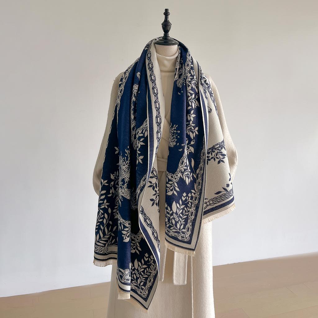 Winter Warm Thick Faux Cashmere Scarf Pashmina Shawls for Women Lady Wraps Stoles Bufanda Echarpe  Fashion Accessory