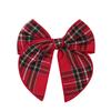 1pc Multi-style Christmas-themed Bow Red Plaid Hair Clip Plush Fabric Design Suitable Festive Parties Daily Outings Street Wear