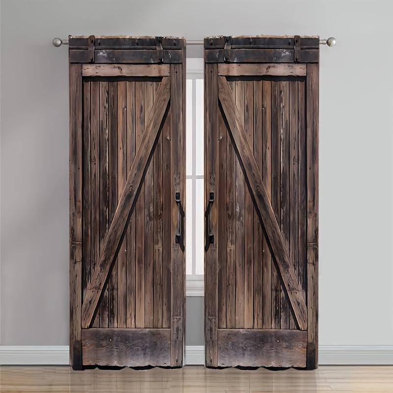 2 Panels/Set Luxury Gold Moroccan Door Vintage Barn Classical Window Treatment Jacquard Curtains For Living Room Bedroom Kitchen