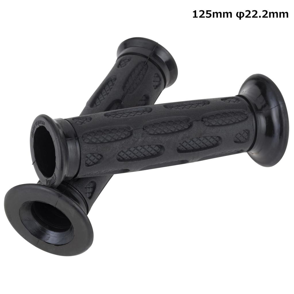 Kijima 201-6466 Motorcycle Parts Oval Dimple NEO Grip, Piercing Type, Black, 4.9 X 0.8 Inches (125 X 22.2 Mm)