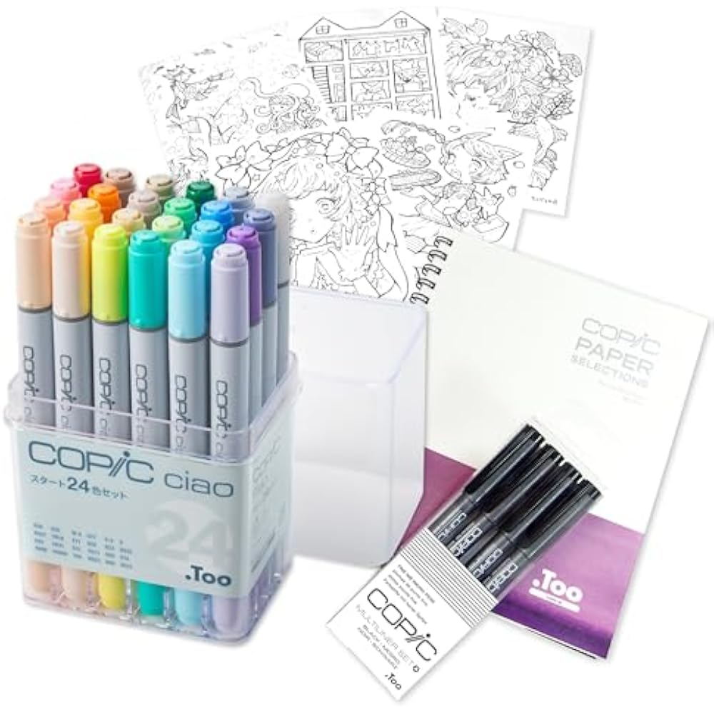 Copic (COPIC) Too Copic Ciao Start Box 24 Colors Made in Japan Multicolor Illustration Marker Mar...