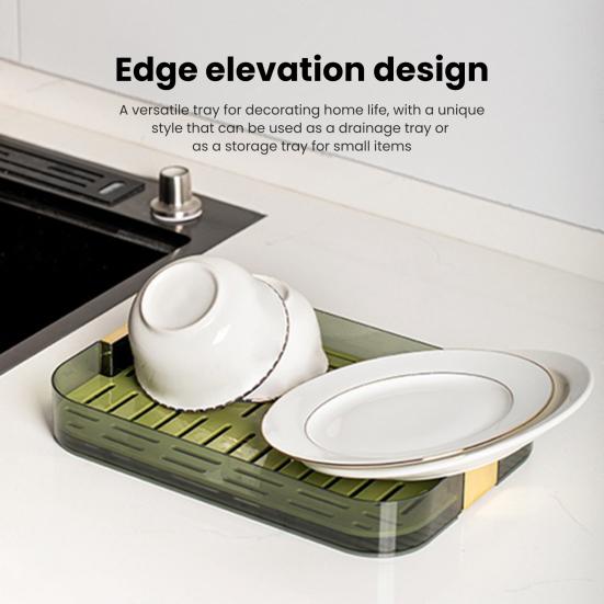 Yousheng Teaware Storage Plate Water Storage Tea Tray Rectangle Simple Modern Drain Design Detachable Tea Cup Holder Home Use