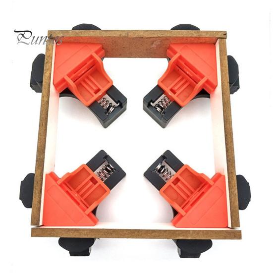 Praktische rechtwinklige Klemme für die Holzbearbeitung, roter Kunststoff, zum Aufstecken, keine Montage, langlebige, sichere Griffigkeit, Eckklemme, Tischlerwerkzeug-Set