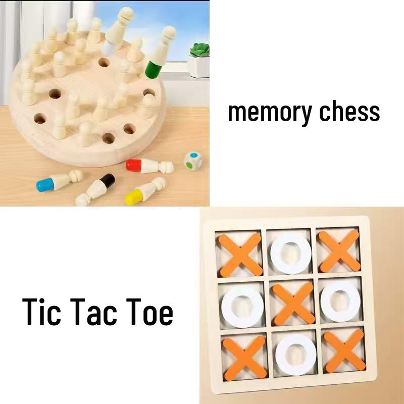 Children's Wooden Color Memory Chess: Educational Puzzle & Interactive Game for Focus and Parent-Child Fun