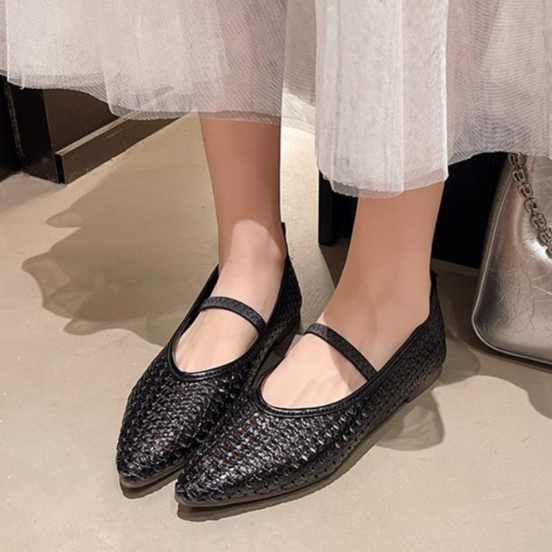 

Мода Мода Ремешок с пряжкой Женские балетки Мэри Джейн Новые 2025 Женские Туфли на плоской подошве Дышащая сетка Женские балетки 35 чёрный