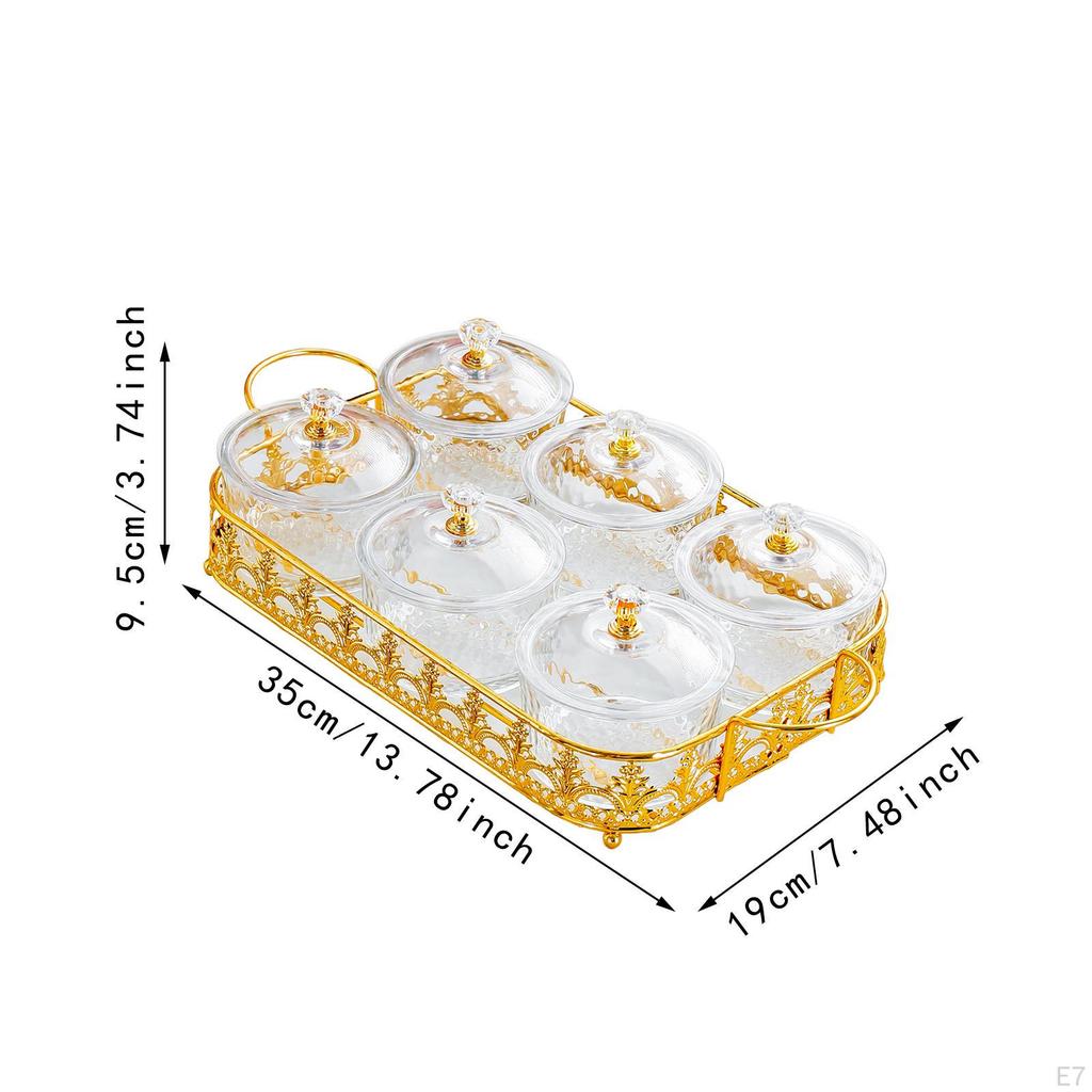 Dried Fruit Plate Divided Serving Dishes Portable Home Decoration Appetizer Candy Nuts Dish