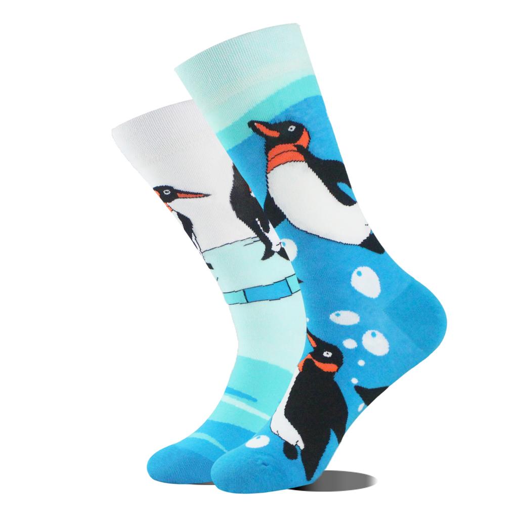 Chaussettes Nouvelle Mode Créatives AB Asymétriques en Coton Personnalisées Populaires Street Jacquard Chaussettes de Couple