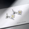 Kolczyki 925 Sterling Silver Daisy Flower Kolczyki dla Kobiet Biżuteria Ślubna Brincos Pendientes Trend