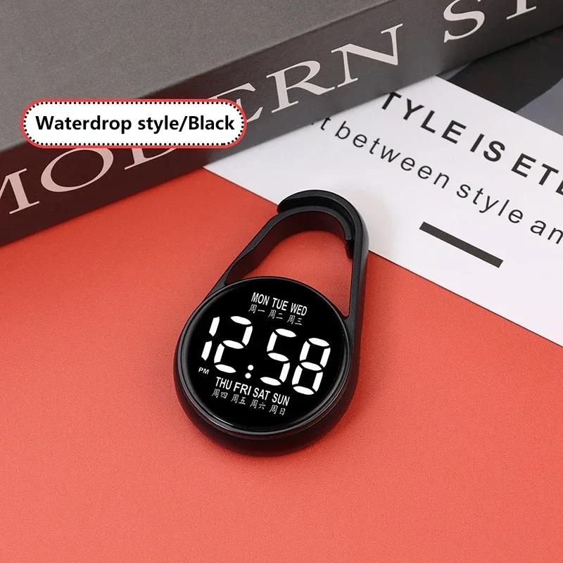 

LED Electronic Hanging Watch Circular Night Light Digital Electronic Hanging Watch Pocket Watch Droplet Shaped Hanging Watch