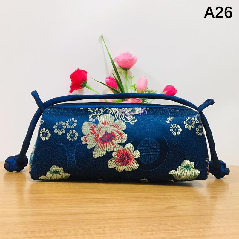 Retro Embroidery Satin Silk Handbags Flower Storage Bags Silk Embroidered Women Bag  Matching Bride Women Handbag