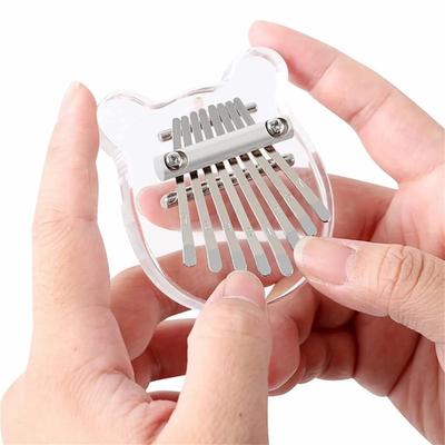 8 Keys Mini Kalimba Thumb Piano Finger Percussion Crystal Toy Musical Gift