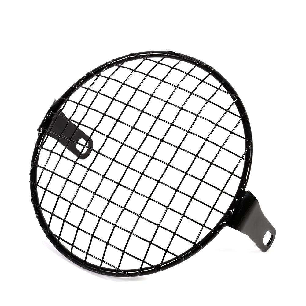 6.3  Retro Motorcycle Grill Side Mount Headlight Lamp Cover Mask Cafe Racer
