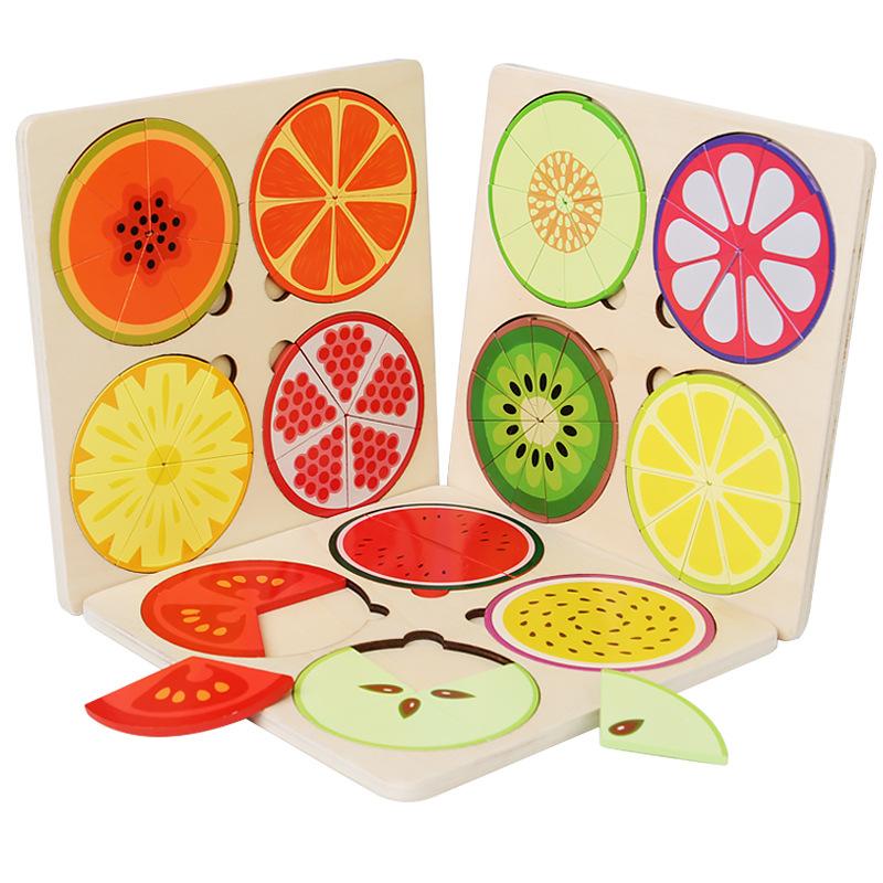 

Фруктовая доска с дробями Математический обучающий инструмент Круглый инструмент Детская Монтессори Раннее образовательное Развивающая математическая игрушка Подарки 3Pcs