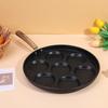 Wood Grain Handle Egg Frying Pan Round Egg Cooker Durable Breakfast Egg Pan  Restaurant